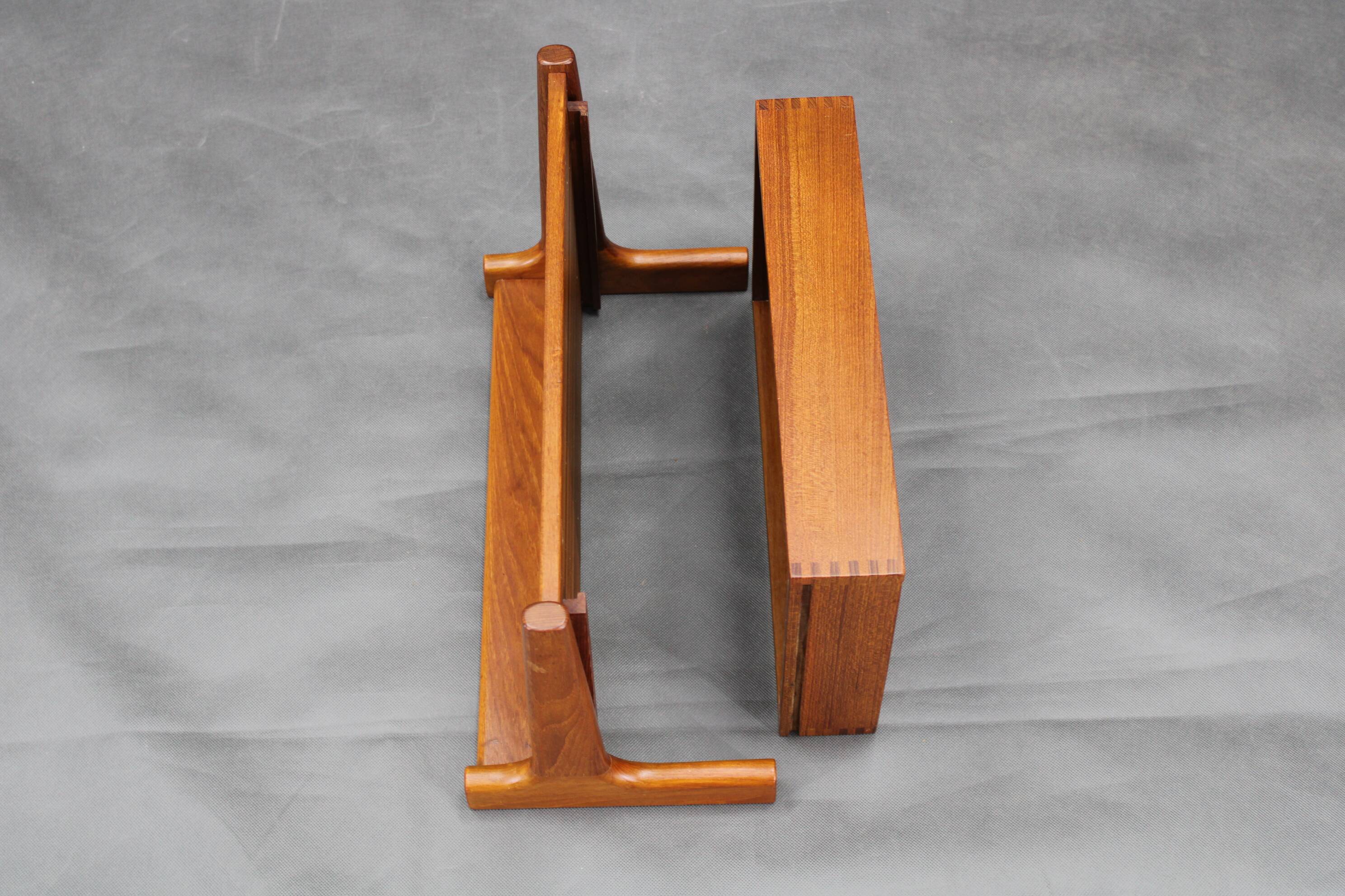 1950s pair of rare Borge Mogensen teak floating night stands by Dyrlund Denmark