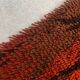 Tapis et tapisserie RYA vintage des années 1970 en marron et orange avec cheval