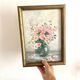 Peinture bouquet de fleurs encadrée