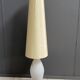 Glass floor lamp with large off-white lampshade, 1960s