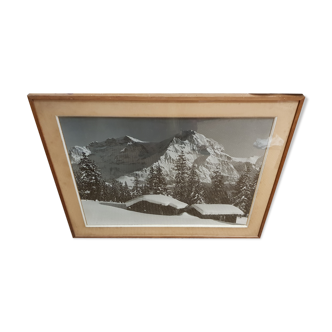 Vintage mountain view photo