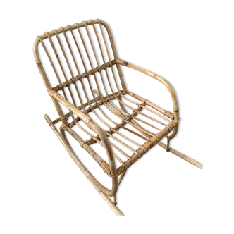 Rocking-chair enfant en rotin