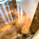 Bar cart desserte goat skin vellum