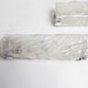 Pair of wall lights in opaque corrugated bubble glass 1970