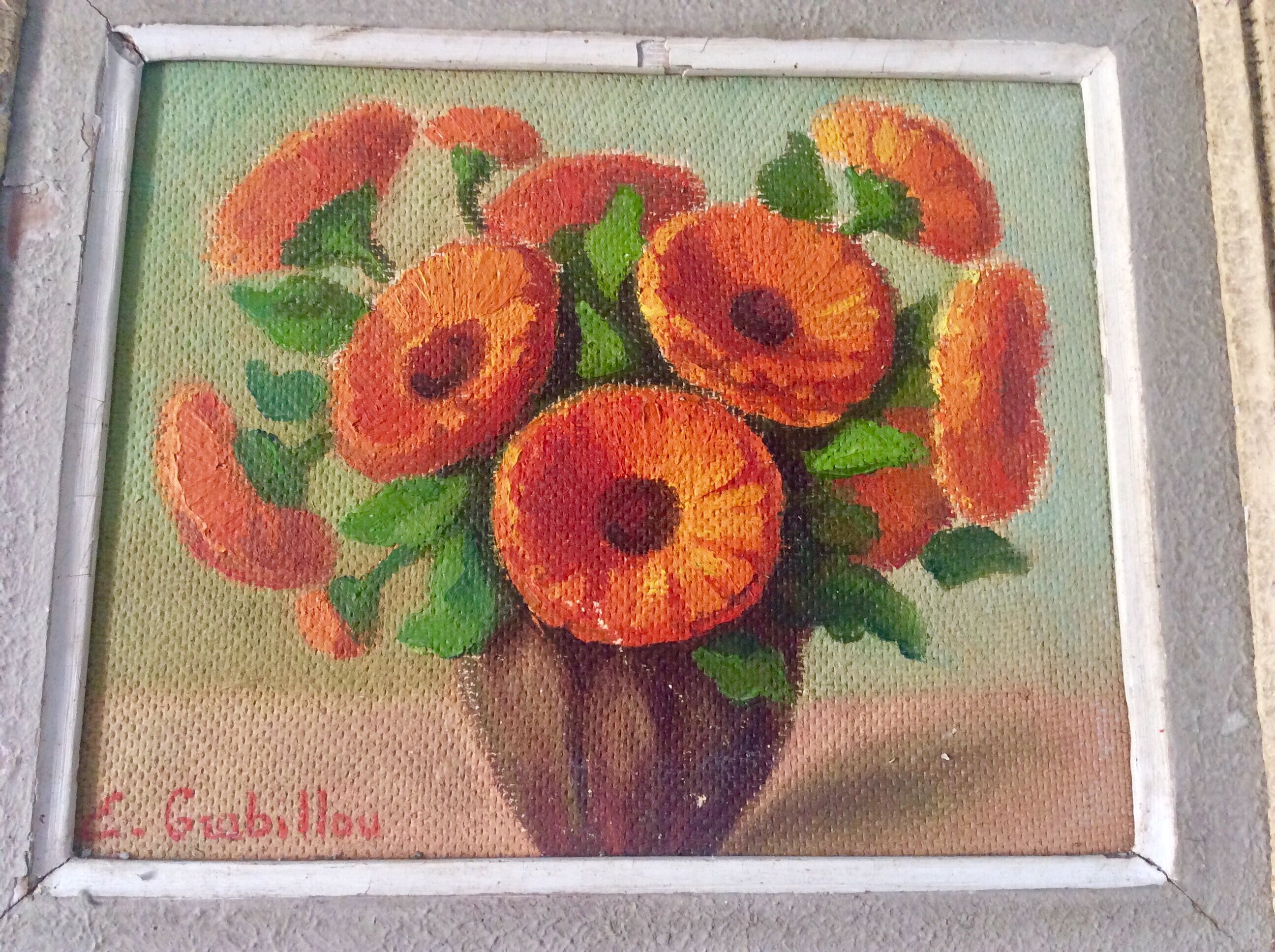 Paire de tableaux vintage
