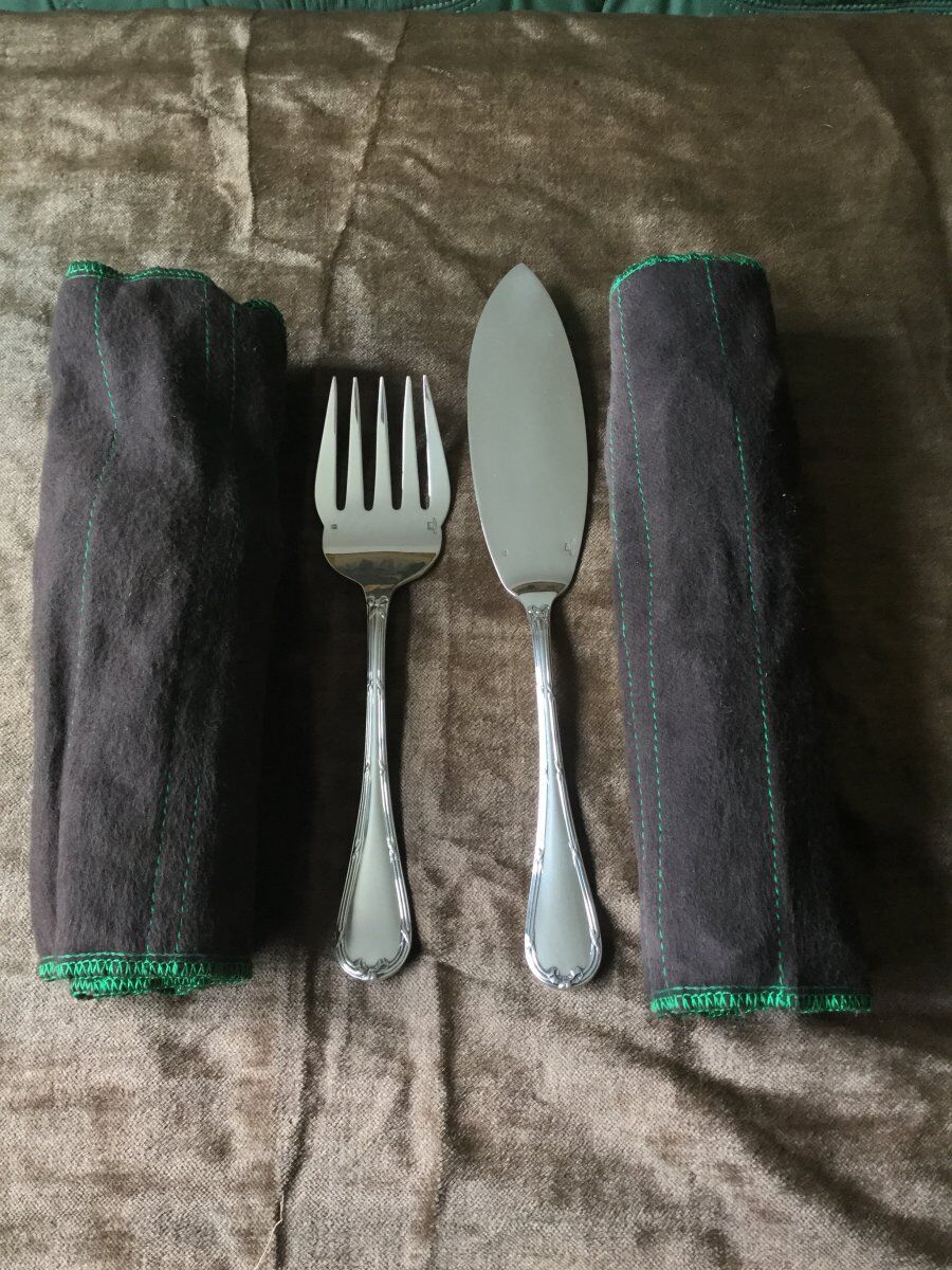 Christofle fish service model Cross ribbons