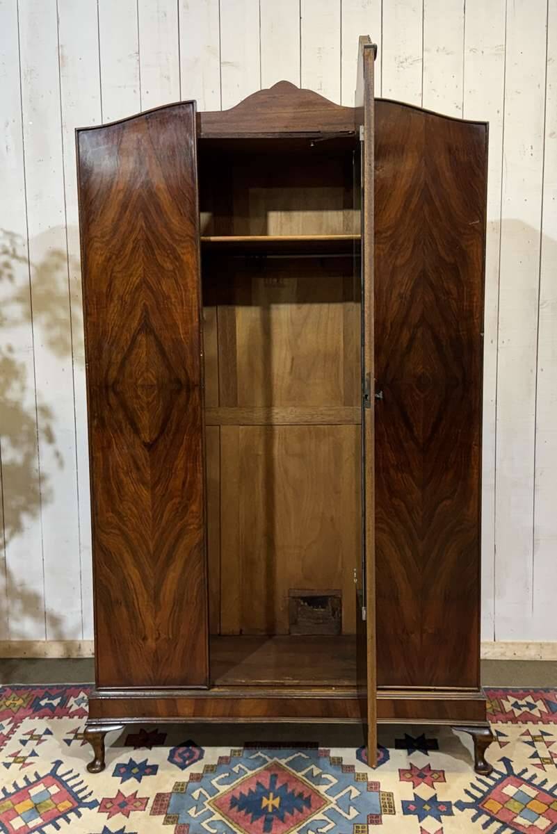 English wardrobe from the 1930s in walnut.