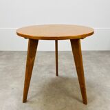 Table d'appoint tripode pied compas vintage en bois années 50