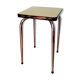 Yellow formica and chrome metal barstool