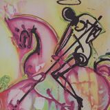 Salvador Dali: Horses, Saint George - Signed lithograph