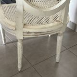 Caned medallion armchair
