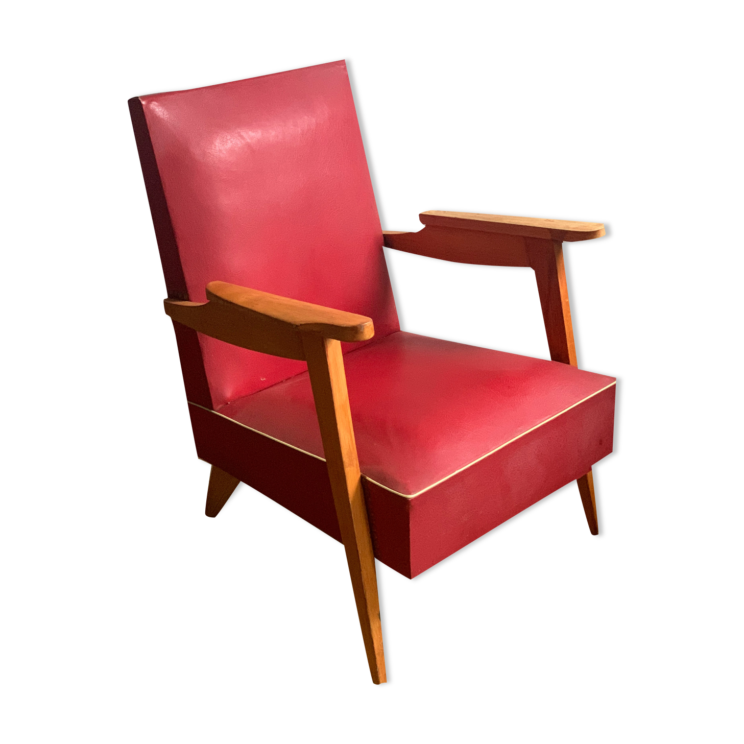 Vintage skaï armchair