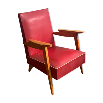 Vintage skaï armchair