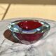 Murano glass geode faceted bowl