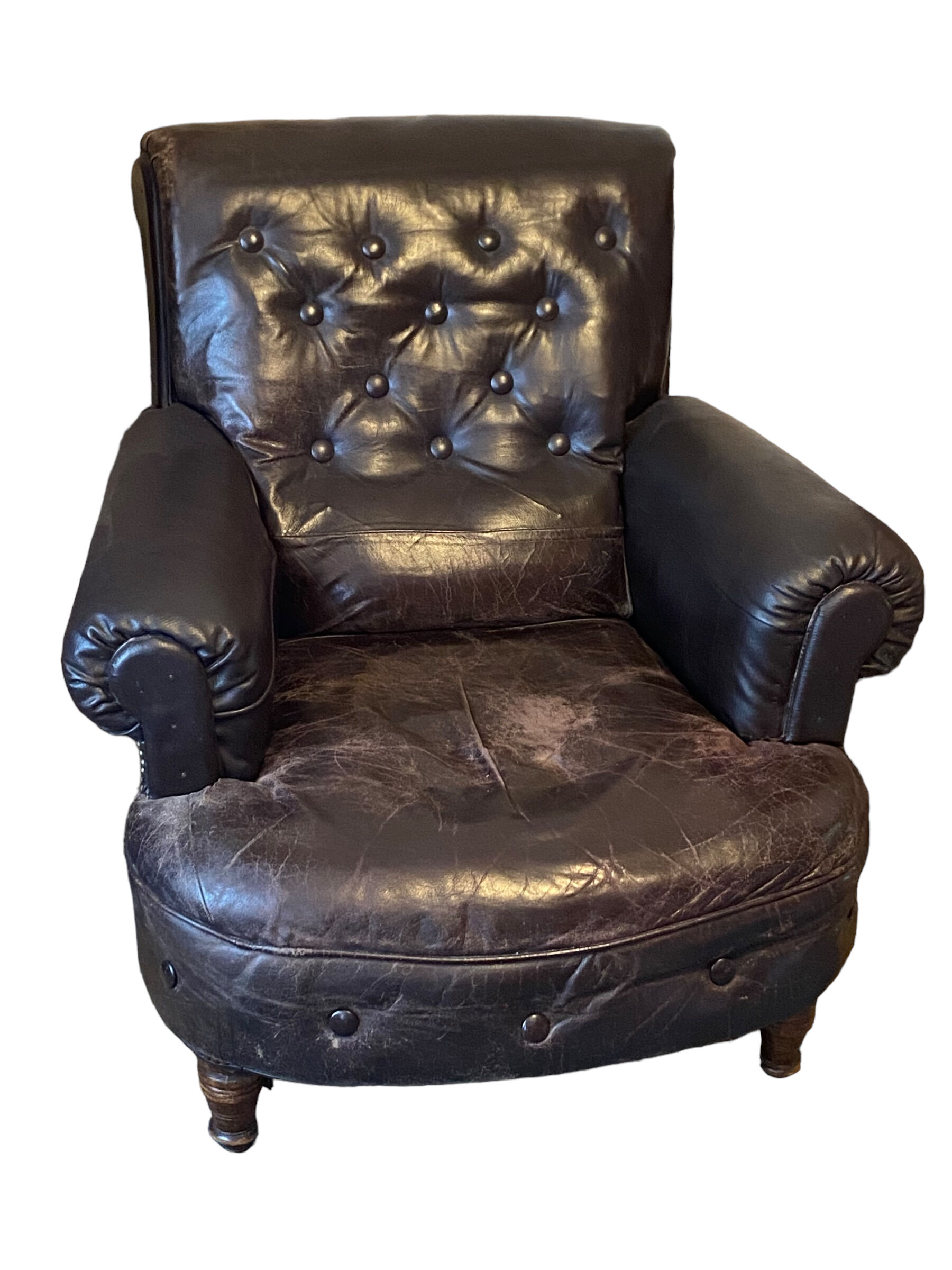 Chesterfield leather armchair