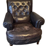 Fauteuil cuir chesterfield