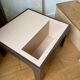 Table basse beige et brune