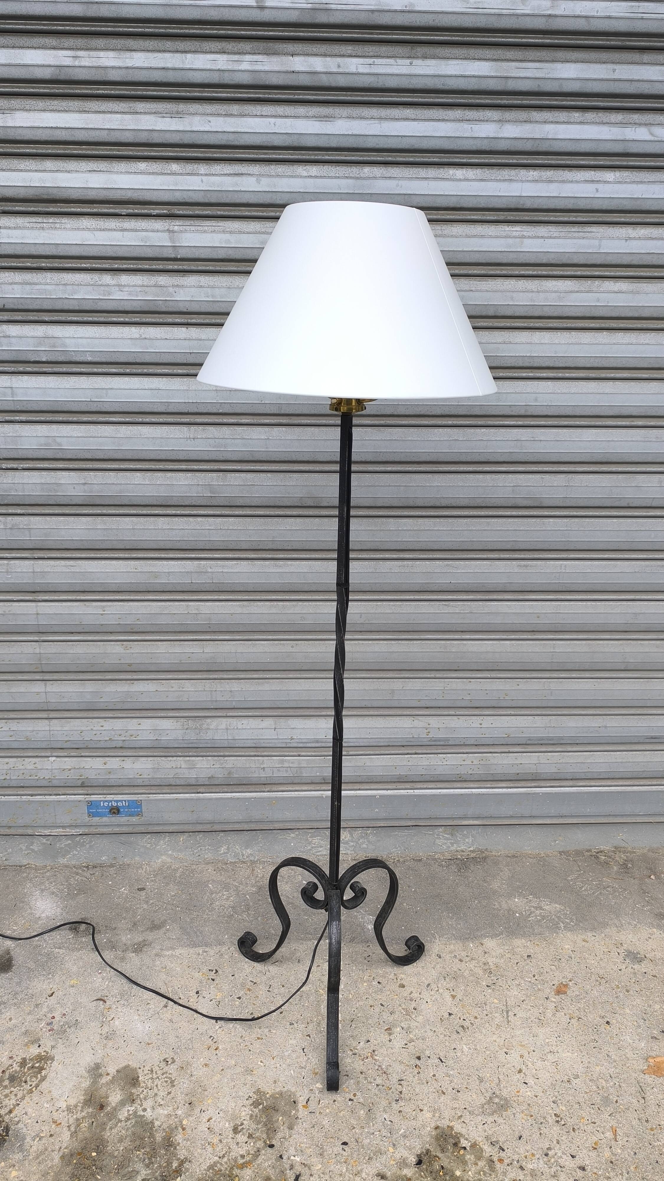 Wrought iron floor lamp 1950