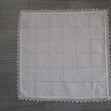14 antique embroidered, monogrammed tea towels