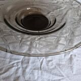 Large bowl/plate/centrepiece smoked glass art-deco