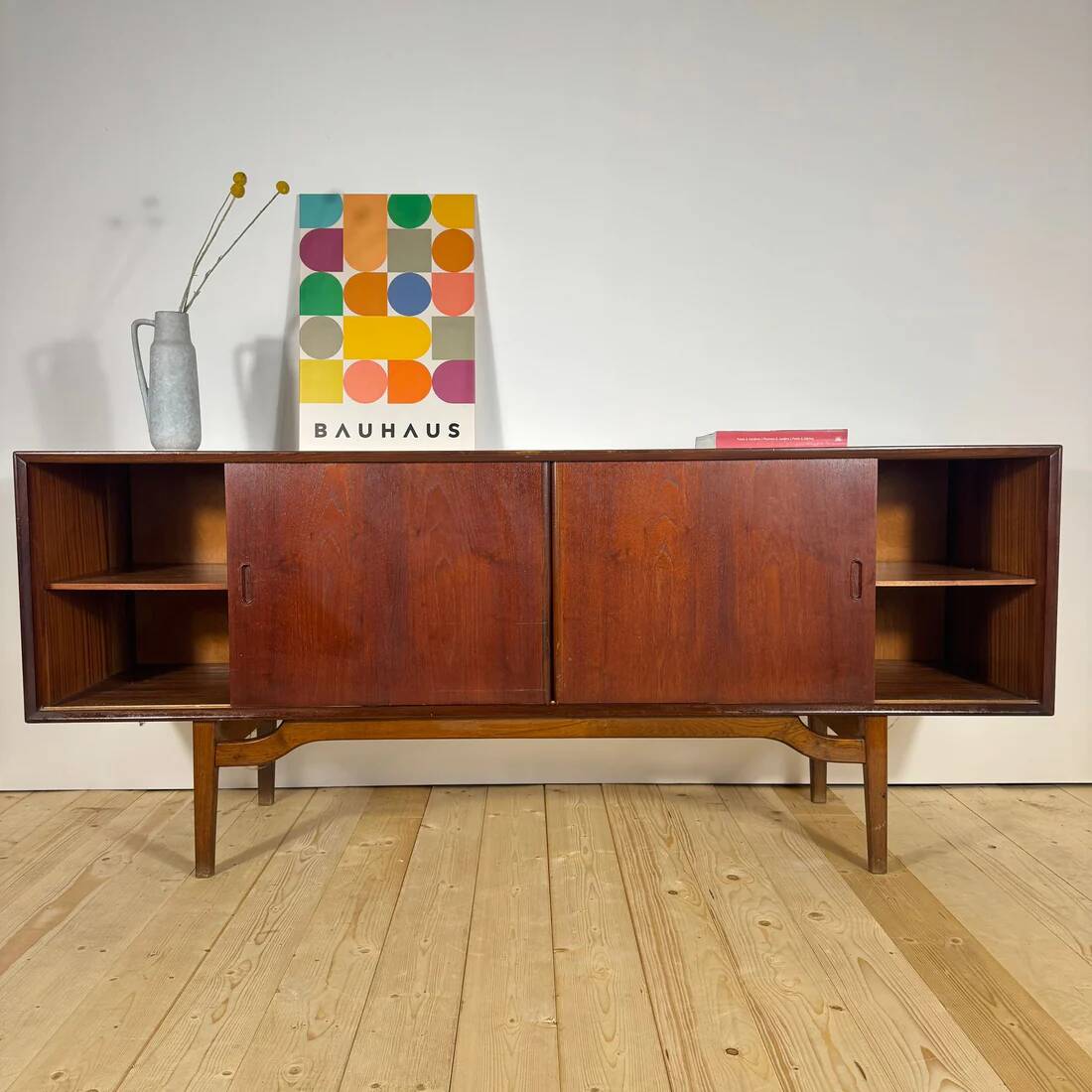 Teak sideboard with drawers – vintage Scandinavian design