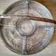 Appetizer tray, servant silver metal and its 5 ramekins 1930s cut glass