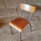 Vintage wood & metal school chair