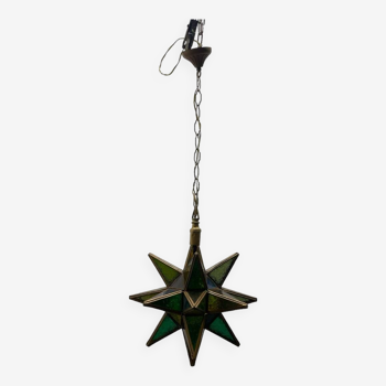 Vintage Star Glass Light Pendant 1970’s