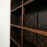 Vintage bookcase asian black