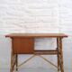 Desk and chair in rattan, Louis Sognot, 1950s-1960s.