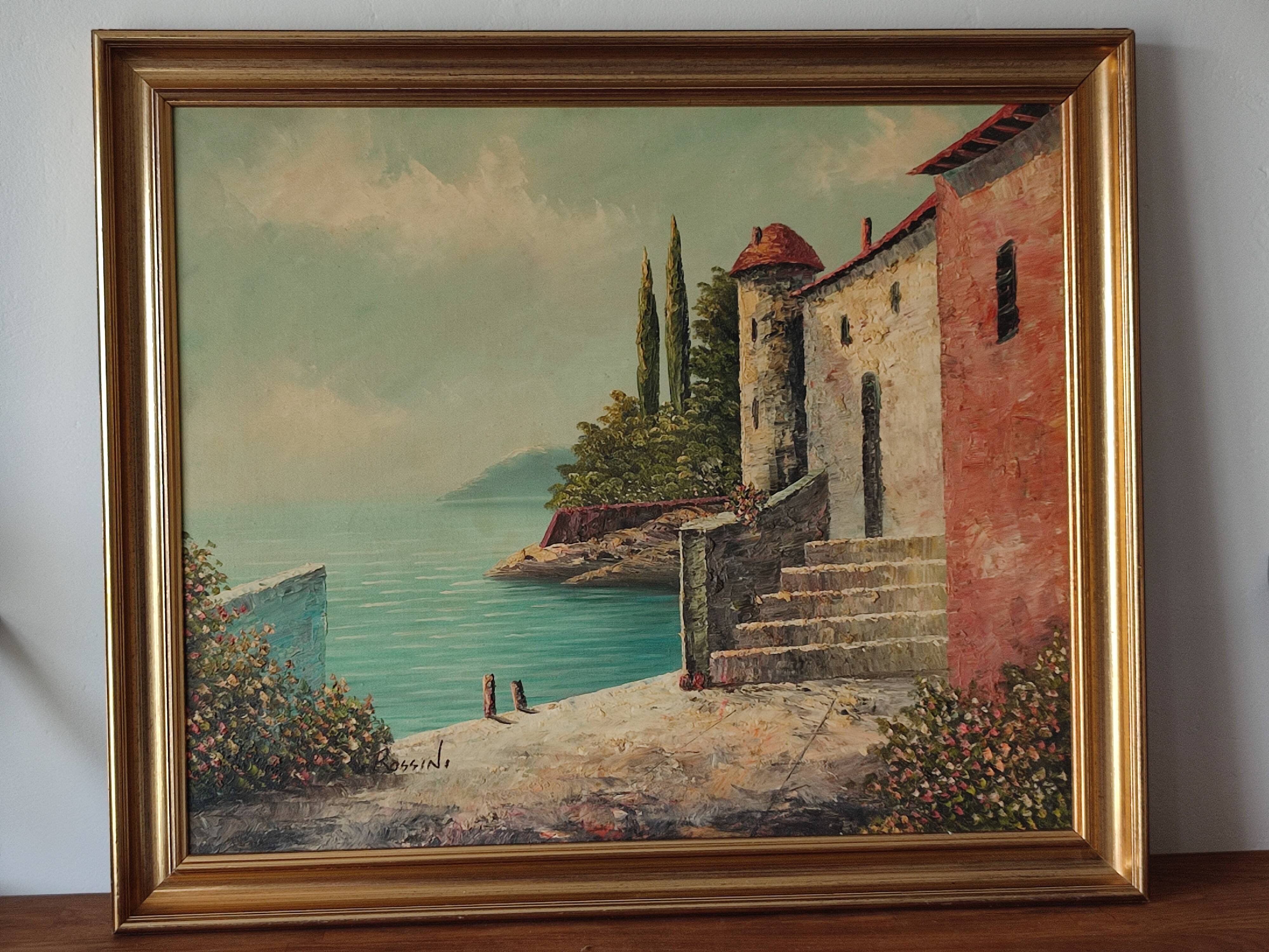 Oil painting on canvas signed Rossini