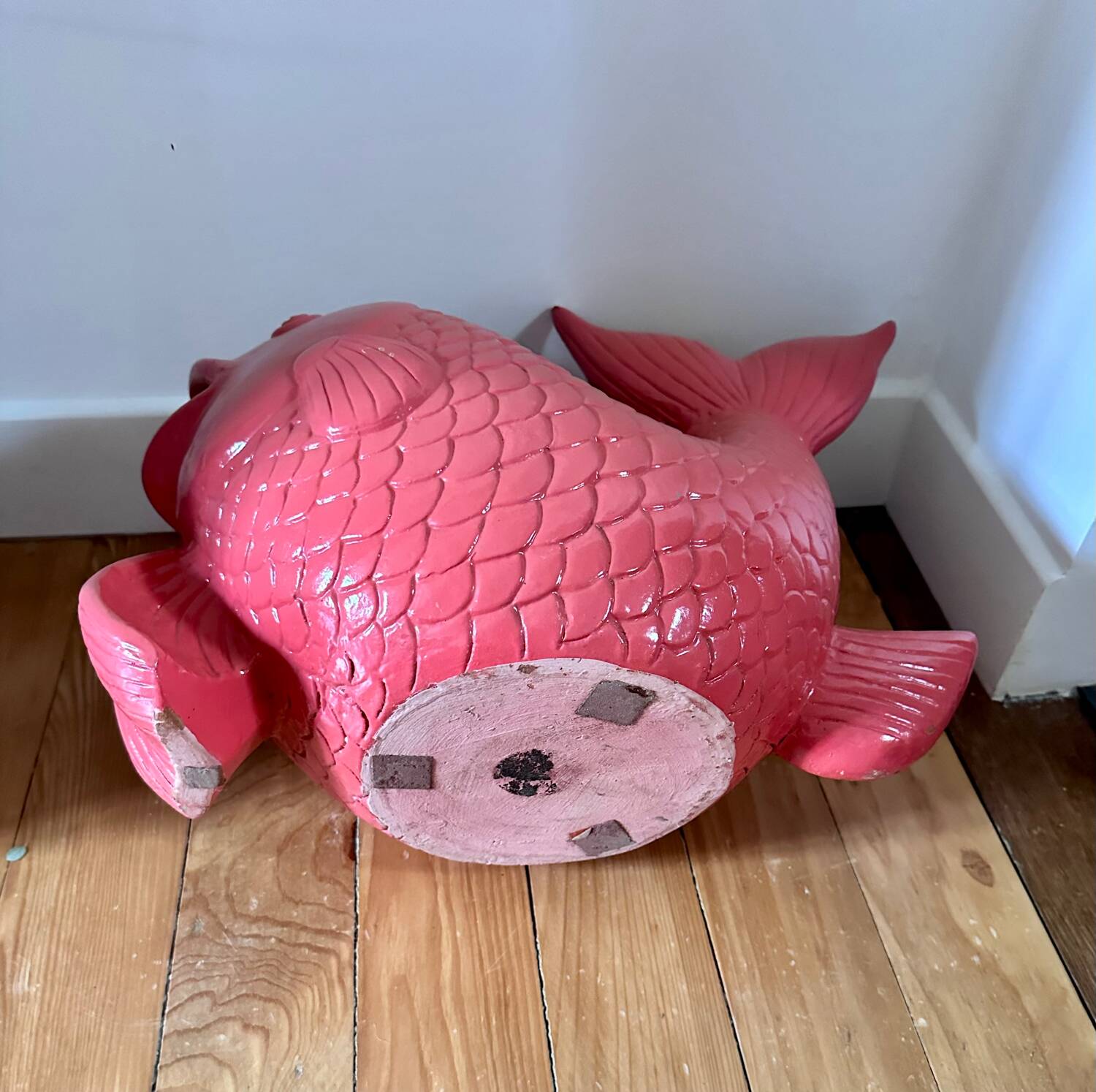 Large vintage ceramic fish 60's unique piece