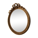 Mirror oval, golden Louis XVI style