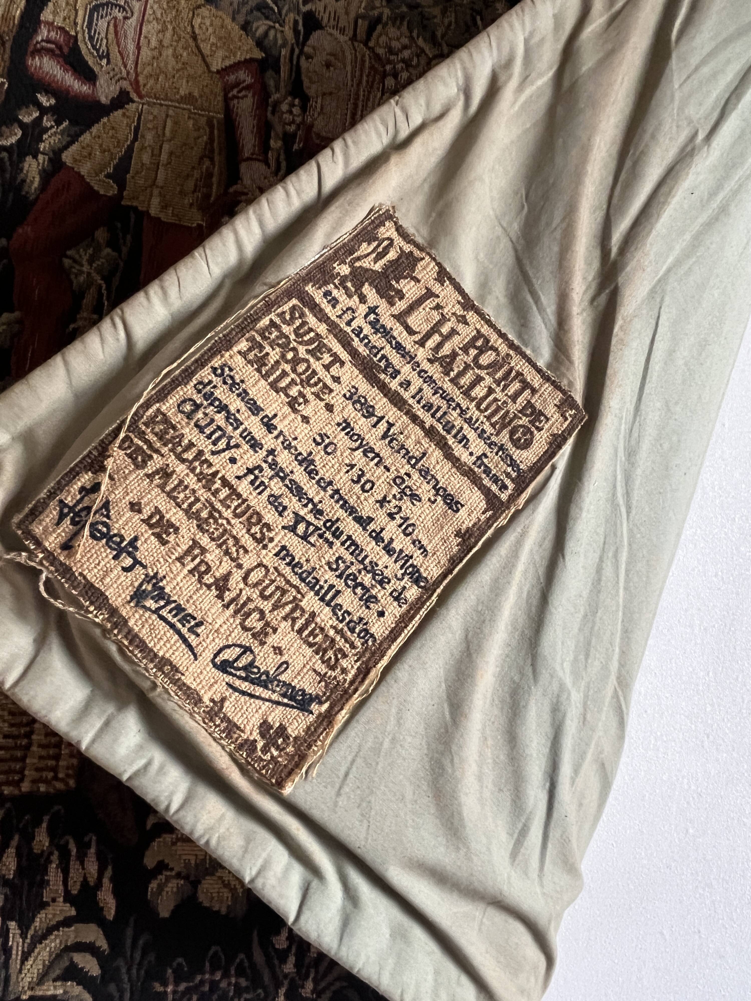 Halluin tapestry, important medieval scene, 20th century certificate