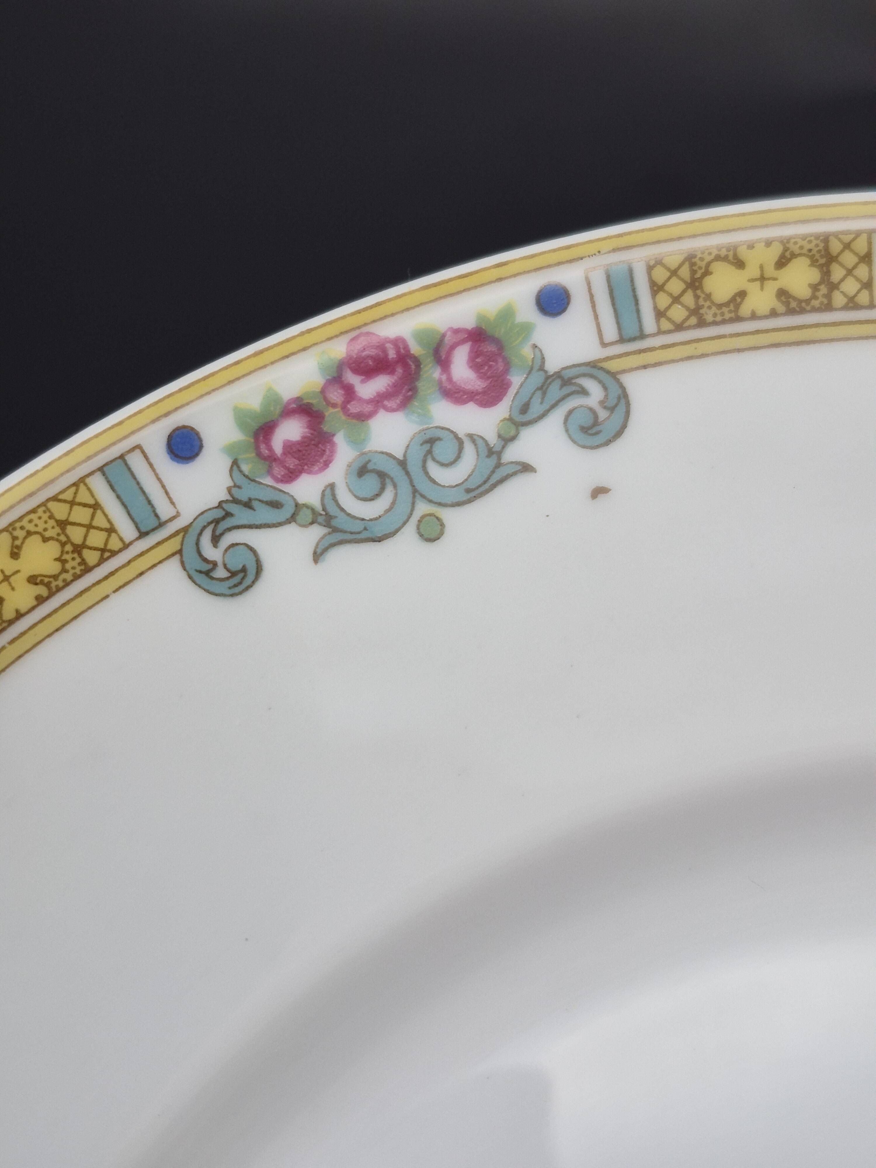 Série de 6 assiettes à dessert Bernardaud Limoges – Art Déco – A714
