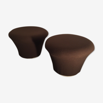 Pair of Ottomans Mushroom by Pierre Paulin edition of the 70s
