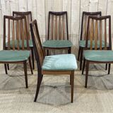 Suite of 6 chairs of the brand GPlan of the 70s in teak