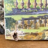 Old garden painting Gourbesville Normandy