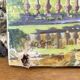 Old garden painting Gourbesville Normandy