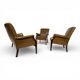 Froxfield 2 leather armchair and leather sofa set, moss green, by Parker Kn