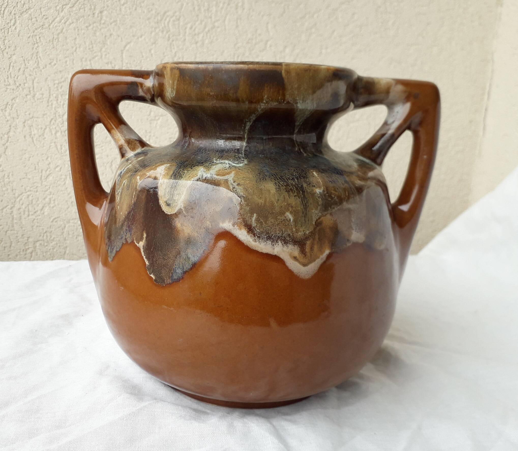 Stoneware vase signed Bady