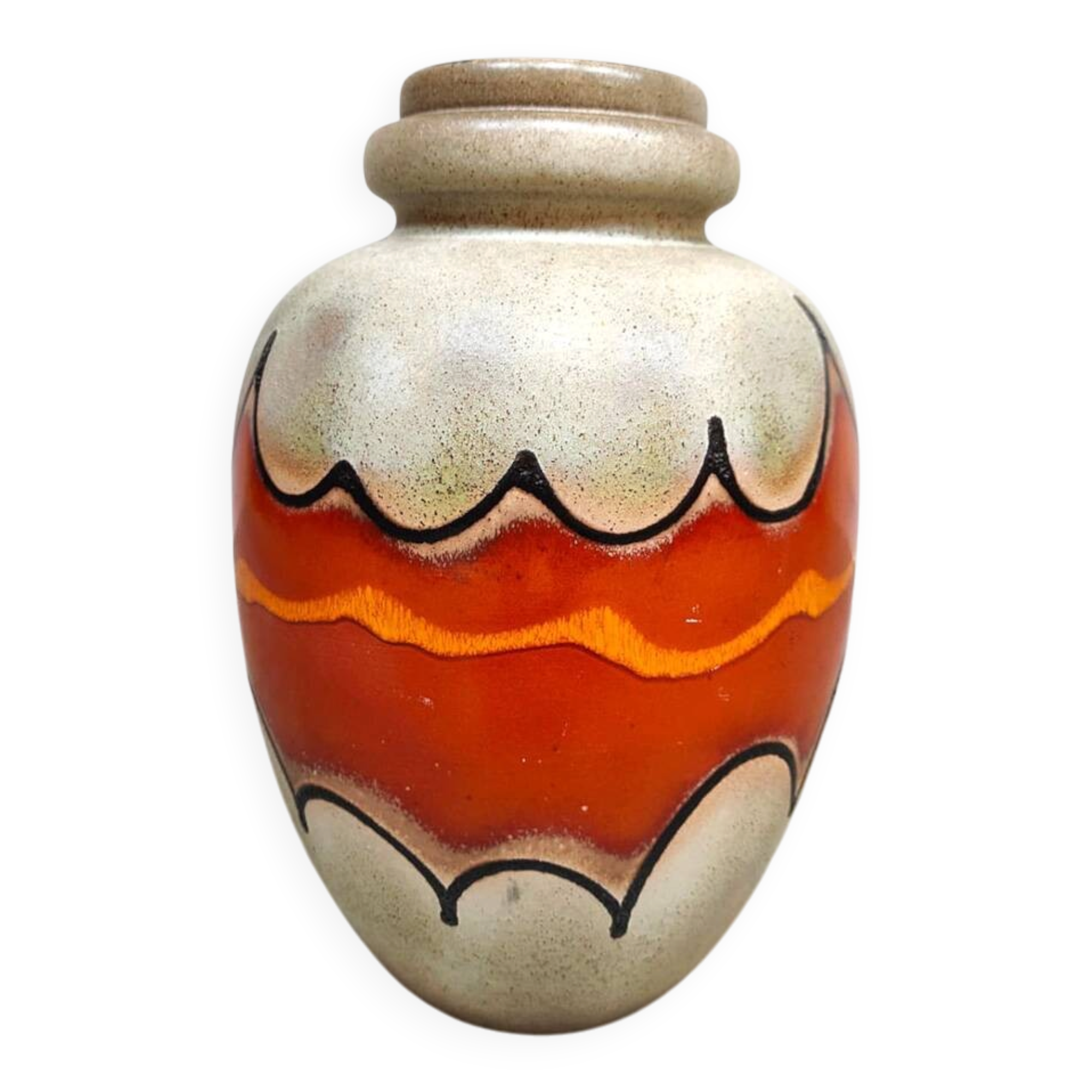 Large vintage West Germany Scheurich ceramic vase 'Batman'
