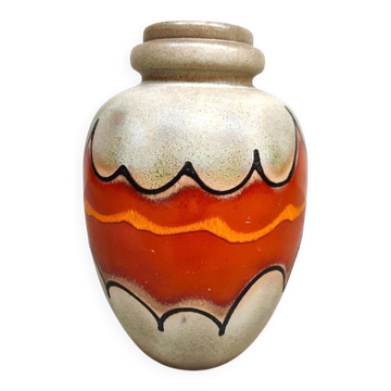 Grand vase en céramique vintage de l'Allemagne de l'Ouest Scheurich 'Batman'