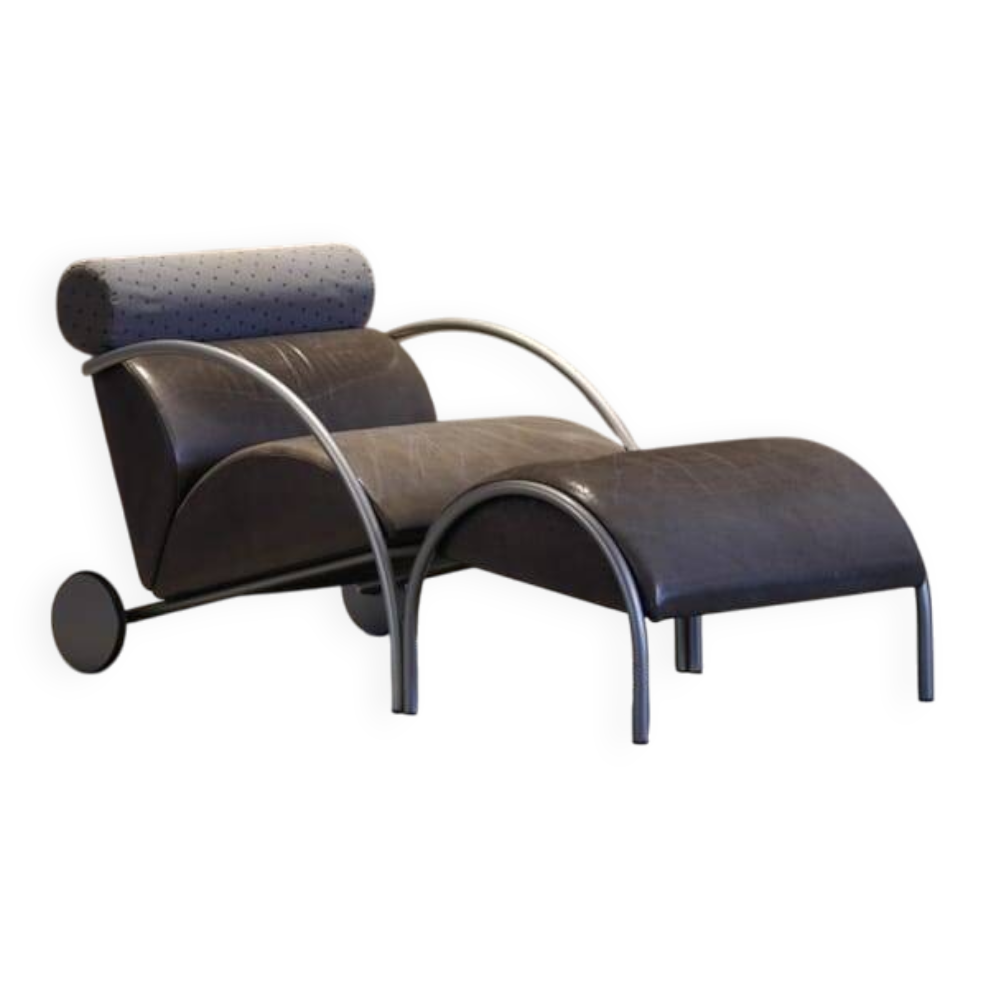 Fauteuil et repose-pieds COR Zyklus vintage par Peter Maly, Allemagne, années 1980.