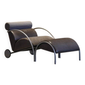 Fauteuil et repose-pieds COR Zyklus vintage par Peter Maly, Allemagne, années 1980.