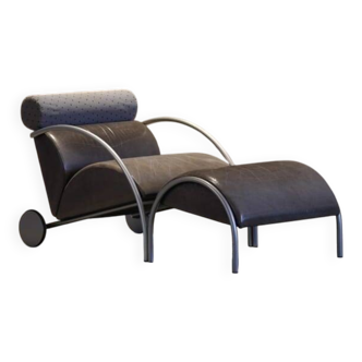Vintage COR Zyklus lounge chair and ottoman by Peter Maly, Germany 1980s
