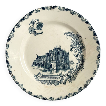 Ironstone plate Château de Chenonceau