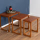 Retro teak 1960s mid century nest of tables coffee tables