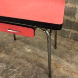 Red formica table