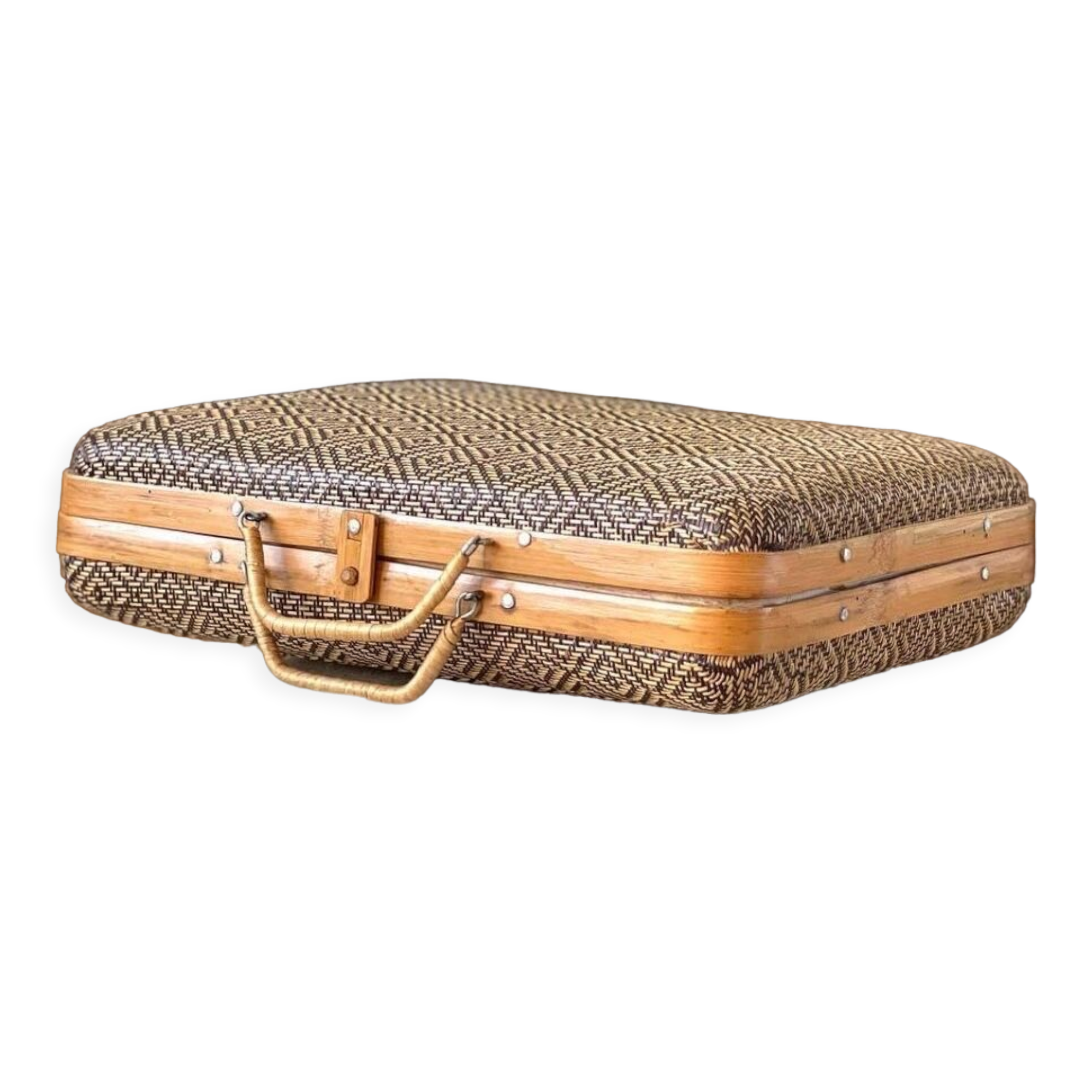 Rattan suitcase 1960